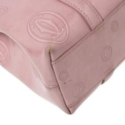 Pre Owned Cartier Pink Patent Leather Happy Birthday Flap Satchel