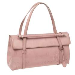 Pre Owned Cartier Pink Patent Leather Happy Birthday Flap Satchel