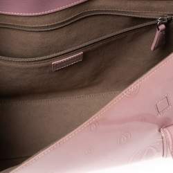 Pre Owned Cartier Pink Patent Leather Happy Birthday Flap Satchel