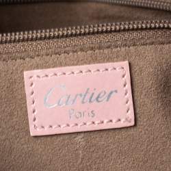 Pre Owned Cartier Pink Patent Leather Happy Birthday Flap Satchel