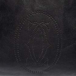 Pre Owned Cartier Black Leather Small Marcello de Cartier Bag