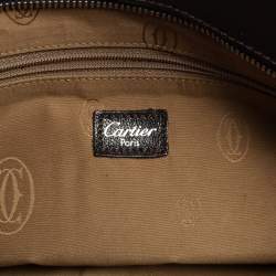 Pre Owned Cartier Black Leather Small Marcello de Cartier Bag