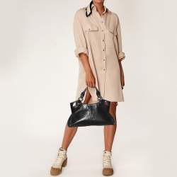 Pre Owned Cartier Black Leather Small Marcello de Cartier Bag