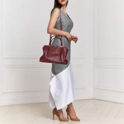 Pre Owned Cartier Red Leather C de Cartier Bag