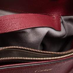 Pre Owned Cartier Red Leather C de Cartier Bag