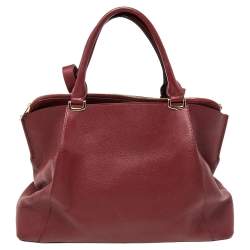 Pre Owned Cartier Red Leather C de Cartier Bag