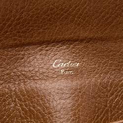 Pre Owned محفظة كارتييه مارسيلو دو كارتييه جلد بني فاتحة ثلاثية الطية