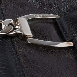 مملوكة مسبقًا حقيبة كتف كارتييه لا دونا جلد أسود