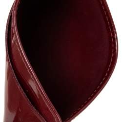 Pre Owned Cartier Red Patent Leather Happy Birthday Card Holder