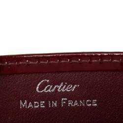 Pre Owned Cartier Red Patent Leather Happy Birthday Card Holder