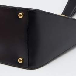 Pre Owned Cartier Black Leather Panthere Bucket Bag