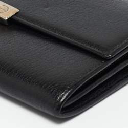 Pre Owned Cartier Black Leather Love Continental Wallet