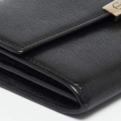 Pre Owned Cartier Black Leather Love Continental Wallet