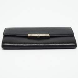Pre Owned Cartier Black Leather Love Continental Wallet