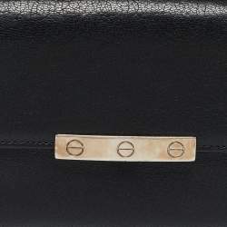 Pre Owned Cartier Black Leather Love Continental Wallet