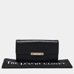 Pre Owned Cartier Black Leather Love Continental Wallet