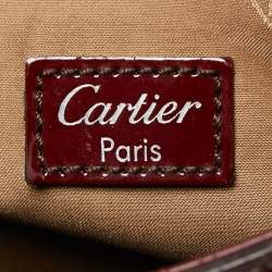 مملوكة مسبقًا Cartier Dark Burgundy Patent Leather Small Marcello De Cartier Bag
