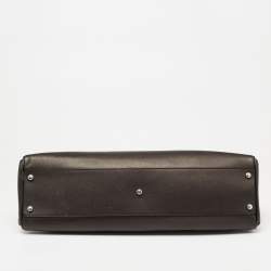 مملوكة مسبقًا حقيبة كارتييه مارشيلو دي كارتييه جلد وكارونج سوداء / غرافيت ميتاليك متوسطة