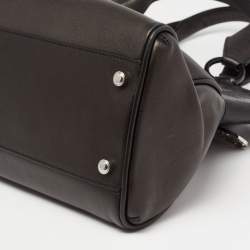 مملوكة مسبقًا حقيبة كارتييه مارشيلو دي كارتييه جلد وكارونج سوداء / غرافيت ميتاليك متوسطة