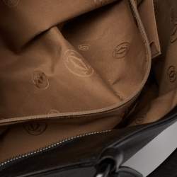 مملوكة مسبقًا حقيبة كارتييه مارشيلو دي كارتييه جلد وكارونج سوداء / غرافيت ميتاليك متوسطة