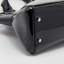 Pre Owned Cartier Black Patent Leather Large Marcello de Cartier Bag