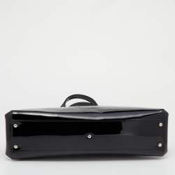 Pre Owned Cartier Black Patent Leather Large Marcello de Cartier Bag