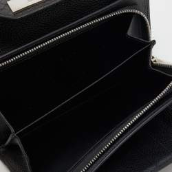 Pre Owned Cartier Black Snakeskin and Leather Trifold Wallet