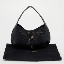 مملوكة مسبقًا Cartier Black Leather Small Panthere de Cartier Bag