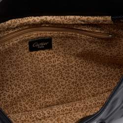 مملوكة مسبقًا Cartier Black Leather Small Panthere de Cartier Bag