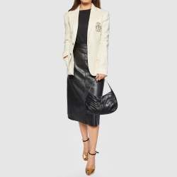 مملوكة مسبقًا Cartier Black Leather Small Panthere de Cartier Bag