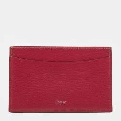 Pre Owned Cartier Pink Leather Les Must De Cartier Card Holder