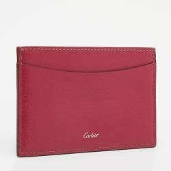 مملوكة مسبقًا Cartier Pink Leather Les Must De Cartier Card Holder