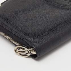 Pre Owned محفظة  بسحاب مستدير كارتييه مارسيلودي كارتييه إنترناشونال جلد أسود  