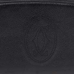 Pre Owned محفظة  بسحاب مستدير كارتييه مارسيلودي كارتييه إنترناشونال جلد أسود  