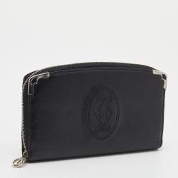 Pre Owned محفظة  بسحاب مستدير كارتييه مارسيلودي كارتييه إنترناشونال جلد أسود  