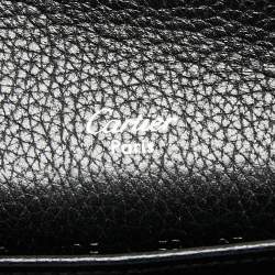 Pre Owned Cartier Black Leather and Python Trim Tunlock Flap Continental Wallet