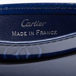Pre Owned Cartier Blue Leather Happy Birthday Card Case