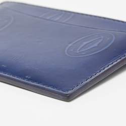 Pre Owned Cartier Blue Leather Happy Birthday Card Case