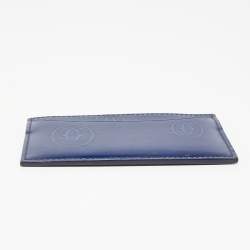 Pre Owned Cartier Blue Leather Happy Birthday Card Case