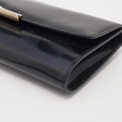 Pre Owned Cartier Black Patent Leather Panthere Art Deco Clutch