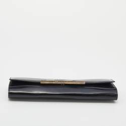 Pre Owned Cartier Black Patent Leather Panthere Art Deco Clutch