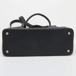 Pre Owned Cartier Black Leather C De Cartier Tote