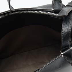 Pre Owned Cartier Black Leather C De Cartier Tote