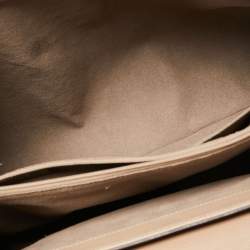 Cartier Dusky Pink/Olive Green Leather and Python Classic Feminine Line Top Handle Bag