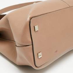 Cartier Dusky Pink/Olive Green Leather and Python Classic Feminine Line Top Handle Bag
