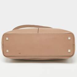 Cartier Dusky Pink/Olive Green Leather and Python Classic Feminine Line Top Handle Bag
