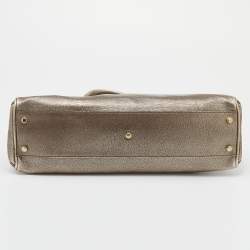 Pre Owned Cartier Metallic Gold Leather Marcello de Cartier Shoulder Bag