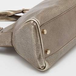 Pre Owned Cartier Metallic Gold Leather Marcello de Cartier Shoulder Bag
