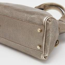 Pre Owned Cartier Metallic Gold Leather Marcello de Cartier Shoulder Bag