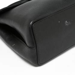 Cartier Black Python And Leather Classic Feminine Line Top Handle Bag